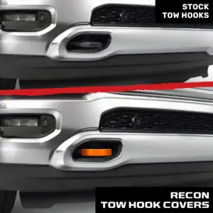 Recon Truck Accessories - 264004DGOR | Recon Orange Tow Hook Covers 2-Piece Set of Silicone Covers (2021-2024 Ram 1500) - Image 10