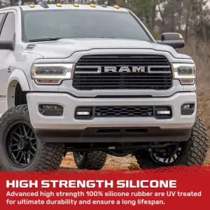 Recon Truck Accessories - 264004DGHDWH | Recon White Tow Hook Covers 2-Piece Set of Silicone Covers (2021-2024 Ram 2500, 3500) - Image 9