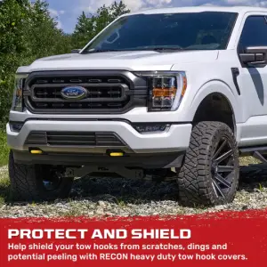 Recon Truck Accessories - 264004F150YL | Recon Yellow Tow Hook Covers 2-Piece Set of Silicone Covers (2015-2023 F150 & Raptor) - Image 8