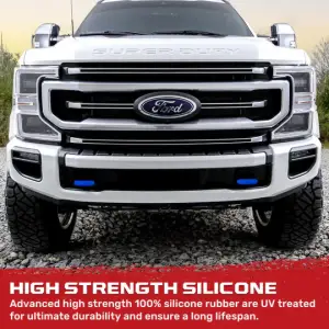 Recon Truck Accessories - 264004FSDBL | Recon Blue Tow Hook Covers 2-Piece Set of Silicone Covers (2017-2023 F250, F350 Super Duty) - Image 7