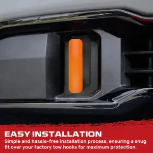 Recon Truck Accessories - 264004GMHDOR | Recon Orange Tow Hook Covers 2-Piece Set of Silicone Covers (2020-2025 Sierra 2500HD, 3500 HD) - Image 5