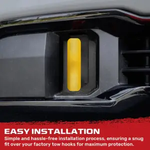 Recon Truck Accessories - 264004GMHDYL | Recon Yellow Tow Hook Covers 2-Piece Set of Silicone Covers (2020-2025 Sierra 2500HD, 3500 HD) - Image 5