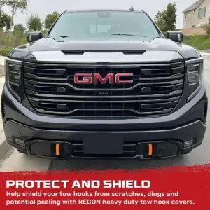Recon Truck Accessories - 264004GMLDOR | Recon Orange Tow Hook Covers 2-Piece Set of Silicone Covers (2020-2025 Sierra 1500) - Image 9