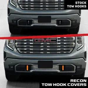 Recon Truck Accessories - 264004GMLDOR | Recon Orange Tow Hook Covers 2-Piece Set of Silicone Covers (2020-2025 Sierra 1500) - Image 6