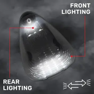 Recon Truck Accessories - 264143BKHPWH | Recon 5-Piece Smoked Cab Roof Light Kit 2-Way Front & Rear Facing Ultra High-Power White LEDs Smoked Lens (1999-2016 F250, F350 Super Duty For Models That DID NOT Come With Factory Cab Lights) - Image 5