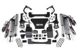 BDS1855PES | BDS Suspension 2.5 Inch Lift Kit For Chevrolet Silverado Or GMC Sierra 1500 4WD | Fox 2.5 Performance Elite Coil-Over, Rear Fox 2.5 Performance Elite Shocks
