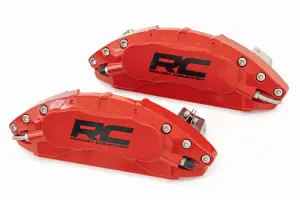 711222 | Rough Country Caliper Covers For Ford Ford Expedition / F-150 & SVT / Raptor | Rear, Red, Electric Parking Brake