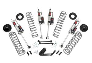 67644 | Rough Country 3.25 Inch Lift Kit For Jeep Wrangler JK 4WD | 2 Door, M1R Monotube Shocks