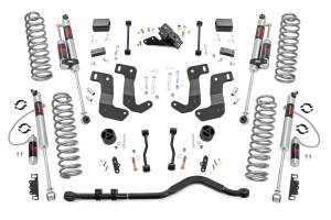 66844 | Rough Country 3.5 Inch Lift Kit For Jeep Wrangler Unlimited JL 4WD | 4 Door, M1R Monotube Shocks