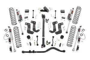 69044 | Rough Country 3.5 Inch Lift Kit For Jeep Wrangler Unlimited JL | 4 Door, Rubicon, M1R Monotube Shocks
