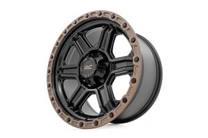 Rough Country - 79180917A | Rough Country 79 Series Wheel | One-Piece / Semi Gloss Black With Bronze Ring / 18x9 / 6x135 / 0mm - Image 3