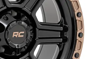 Rough Country - 79180917A | Rough Country 79 Series Wheel | One-Piece / Semi Gloss Black With Bronze Ring / 18x9 / 6x135 / 0mm - Image 5