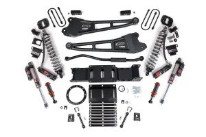 BDS2119PESB | BDS Suspension 3 Inch Lift Kit With Radius Arm For Ram 3500 4WD | Fox 2.5 Performance Elite Coil Over Conversion, Rear Lift 2 Inch Block Kit Without Overload, Front Fox 2.0 Hydro Bump Stop, Indexing Ring 8 Bolt