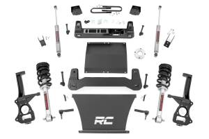 111631 | Rough Country Suspension 6 Inch Lift Kit For Chevrolet Silverado 1500 RWD | With 5.3L or 6.2L V8 Engine, Factory Mono-Leaf Spring, N3 Strut With N3 Rear Shocks