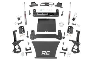 111430 | Rough Country Suspension 6 Inch Lift Kit For Chevrolet Silverado 1500 | With 5.3L V8 or 6.2L V8 Engine, Factory Multi-Leaf Spring, Strut Spacers With N3 Rear Shocks