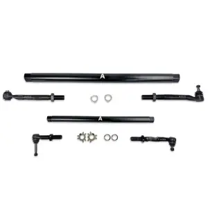 KIT375-STL | Apex Chassis ProLock Steering Kit For Ford F-250/F-350 Super Duty 4WD, Except Wide Track | Matte Black Powder Coated Steel