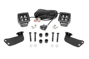 93218 | Rough Country Front LED Cube Light Kit For Segway UT6/UT10 | Black Series With White DRL