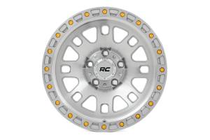 82170913C | Rough Country 82 Series Wheel | One-Piece / Full Machined Semi Gloss Black / 17x9 | 5x4.5 / -12mm