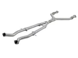 49-36131 | AFE Power Takeda Y-Pipe 2-1/2 IN to 3 IN 304 Stainless Steel Exhaust System (2012-2024 Q50, Q60 V6-3.0L tt)