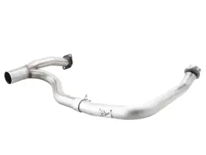 48-06207 | AFE Power Twisted Steel Y-Pipe 2" to 2-1/2" Aluminized Steel Exhaust System (2012-2018 Wrangler JK Unlimited V6-3.6L)
