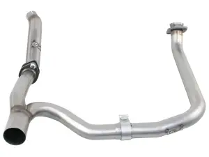 48-46210 | AFE Power Twisted Steel Loop Delete Down-Pipe & Y-Pipe 2" to 2-1/2" 409 Stainless Steel Exhaust System (2012-2018 Wrangler JK Unlimited V6-3.6L)