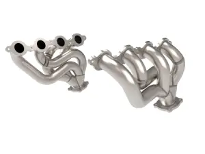 48-34144 | AFE Power Twisted Steel 304 Stainless Steel Short Tube Header (2016-2024 Camaro SS V8-6.2L)