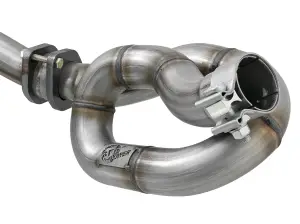 48-46207-PK | AFE Power Twisted Steel Y-Pipe 2 IN to 2-1/2 IN Stainless Steel Exhaust System (2012-2018 Wrangler JK V6-3.6L)