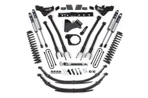 BDS2253FS | BDS Suspension 7 Inch Lift Kit With 4 Link For Ford F-250 / F-350 Super Duty 4WD Diesel | Rear Lift Leaf Springs, Fox 2.0 Performance Series Shocks