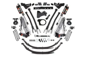 BDS2253PES | BDS Suspension 7 Inch Lift Kit With 4 Link For Ford F-250 / F-350 Super Duty 4WD Diesel | Rear Lift Leaf Springs, Fox 2.5 Performance Elite Coilover Conversion