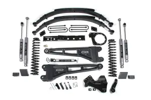 BDS2259H | BDS Suspension 7 Inch Lift Kit With Radius Arm For Ford F-250 / F-350 Super Duty 4WD Diesel | Rear Lift Leaf Springs, NX2 Nitro Series Shocks