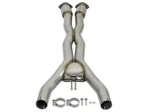 Afe - Advance Flow Engineering - 48-34129-1YC | AFE Power Twisted Steel X-Pipe 3 IN 304 Stainless Steel w/ Cat (2014-2018 Corvette V8-6.2L, 6.2L sc) - Image 7