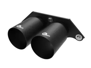 Afe - Advance Flow Engineering - 49C36435-B | aFe Power MACH Force-Xp 4 IN 304 Stainless Steel Bolt-On Exhaust Tips Satin Black (2014-2019 911 GT# H6-3.8L, 4.0L) - Image 1