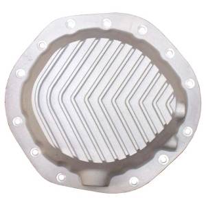 9504-4-AC | PML Cover GM 9.5 14 Bolt, Patterned Fins Differential Cover For Chevrolet Silverado 1500 & 1500HD / GMC Sierra 1500 & 1500HD | Natural As-Cast Finish, Stock Bolt Size 5/16 Inch  -18x5/8 (-4)