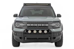Rough Country - 51156 | Rough Country Nudge Bar For Ford Bronco Sport 4WD Badlands | 20 Inch LED Light Bar, Black Series With White DRL - Image 4