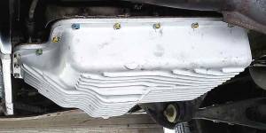 PML Covers - 9323-AC | PML Cover Ford E4OD, 4R100 Deep Transmission Pan For Ford F-250, F-350, F-450, F-550, F-150 Lightning & Excursion / Lincoln Navigator | Natural As-Cast Finish - Image 2