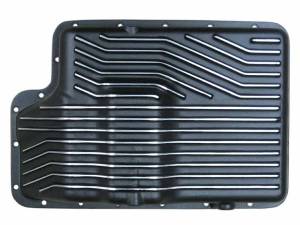 9323-B | PML Cover Ford E4OD, 4R100 Deep Transmission Pan For Ford F-250, F-350, F-450, F-550, F-150 Lightning & Excursion / Lincoln Navigator |  Black Powder Coat Finish