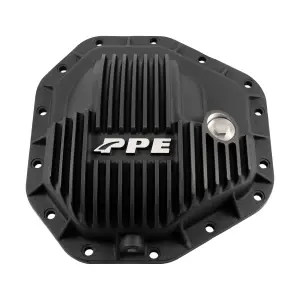 338052020 | PPE Performance Heavy-Duty Cast Aluminum Rear Differential Cover Black Finish (2017-2025 F250, F350 Super Duty Dana M275 14 Bolt)