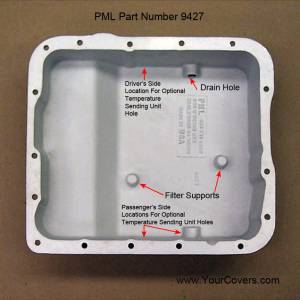 PML Covers - 9427-AC | PML Cover GM 4L60E, 4L65E, 4L70E, 4L75E Deep Transmission Pan For Chevrolet Avalanche Silverado 1500 & Tahoe / GMC Sierra 1500 & Yukon / Cadillac Escalade / Hummer H2 | Natural As-Cast Finish - Image 4