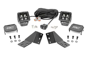 96125 | Rough Country LED Light Kit Rear Mount For CFMOTO UFORCE 1000 U10 Pro | Black Series With White DRL