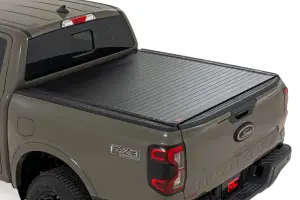 50210520 | Rough Country Hard Roll Up Bed Cover For Ford Ranger 2WD/4WD | 5' Bed