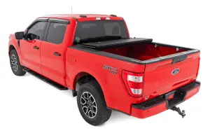 Rough Country - 49225650_A | Rough Country Hard Tri Fold Flip Up Bed Cover For For F-150 & F-150 Raptor | 6'7" Bed - Image 5