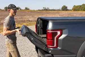 Rough Country - 49225650 | Rough Country Hard Tri Fold Flip Up Bed Cover For For F-150 & F-150 Lightning | 6'7" Bed - Image 12