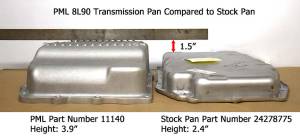 PML Covers - 11140-AC | PML Cover GM 8L45, 8L90 Deep Transmission Pan For Chevrolet Silverado 1500 / GMC Sierra 1500 / Cadillac ATS, CTS, CT4, & CT6 | Natural As-Cast Finish - Image 2
