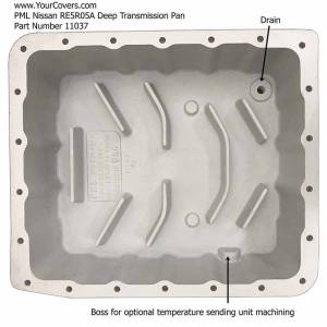 PML Covers - 11037-AC | PML Cover RE5R05A Deep 3.5 Quarts Over Transmission Pan For Nissan Titan, Armada & Navara | Natural As-Cast Finish - Image 4
