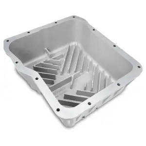 128051010 | PPE Performance Heavy-Duty Cast Aluminum Transmission Pan – Deep Brushed Finish (2001-2019 GM Allison 1000, 2000, 2400)