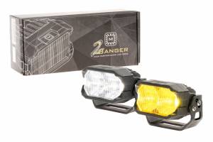BAF109Y | Morimoto 2Banger NCS LED Pod Lights | SAE Wide, Yellow Lights, Set