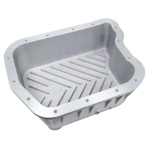 Pacific Performance Engineering - 228051010 | PPE Performance Heavy-Duty Cast Aluminum Transmission Pan Brushed Finish (1990-2009 Dodge 5.9L Cummins 46RH 46RE 47RE 47RH 48RE) - Image 1