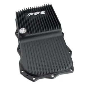 228053020 | PPE Performance Heavy-Duty Cast Aluminum Transmission Pan – Deep Black Finish (2013-2025 Dodge, Ram, Jeep, BMW ZF 8-Speed)