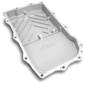 228053420 | PPE Performance Heavy-Duty Cast Aluminum Transmission Pan Black Finish (2013-2025 Dodge, Ram, Jeep, BMW, Toyota Supra ZF 8-Speed)