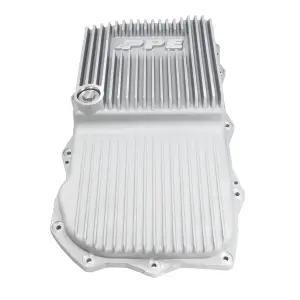 228153000 | PPE Performance Heavy-Duty Cast Aluminum Transmission Pan - Deep Raw Finish (2018-2025 Jeep Wrangler JL, Gladiator JT 2.0L, 3.0L, 6.4L, 850RE/8HP75)